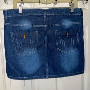 Denim mini skirt